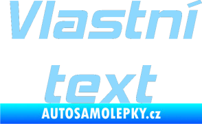 Samolepka Vlastní text - Hemi Head světle modrá