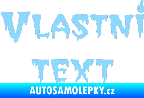 Samolepka Vlastní text - QTGhoul Face světle modrá