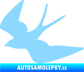 Samolepka Vlaštovka 001 levá světle modrá
