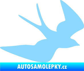 Samolepka Vlaštovka 001 pravá světle modrá