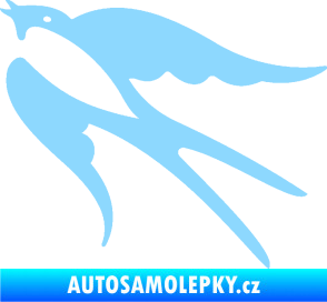 Samolepka Vlaštovka 003 levá světle modrá