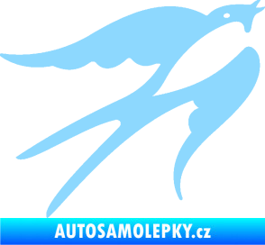 Samolepka Vlaštovka 003 pravá světle modrá