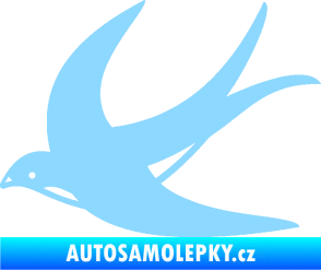 Samolepka Vlaštovka 004 levá světle modrá