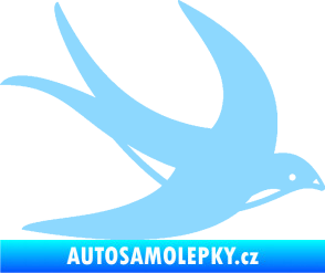 Samolepka Vlaštovka 004 pravá světle modrá