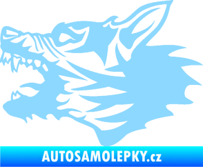Samolepka Vlk 003 levá světle modrá
