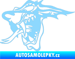 Samolepka Vlk levá světle modrá