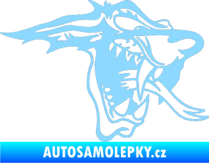 Samolepka Vlk pravá světle modrá