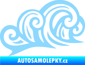 Samolepka Vlny 003 pravá moře světle modrá