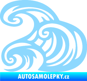 Samolepka Vlny 004 levá moře světle modrá