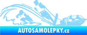 Samolepka Vodní lyžování a surf pravá světle modrá