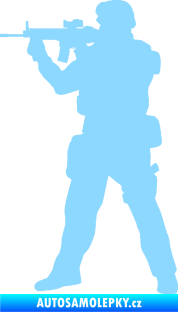 Samolepka Voják 006 levá světle modrá