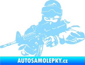 Samolepka Voják 009 levá světle modrá