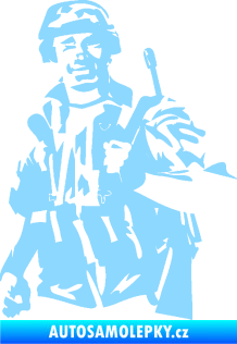 Samolepka Voják 014 levá světle modrá