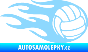 Samolepka Volejbalový míč 002 pravá světle modrá