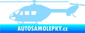Samolepka Vrtulník 001 levá helikoptéra světle modrá