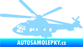 Samolepka Vrtulník 003 levá helikoptéra světle modrá