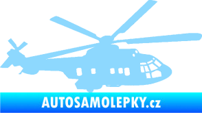 Samolepka Vrtulník 003 pravá helikoptéra světle modrá