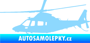 Samolepka Vrtulník 004 levá helikoptéra světle modrá