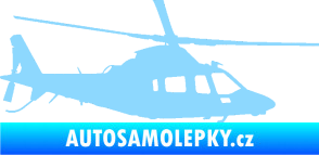 Samolepka Vrtulník 004 pravá helikoptéra světle modrá
