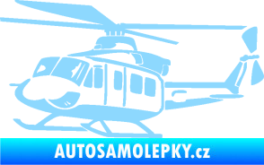 Samolepka Vrtulník 010 levá helikoptéra světle modrá