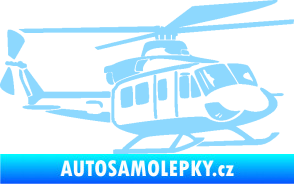Samolepka Vrtulník 010 pravá helikoptéra světle modrá