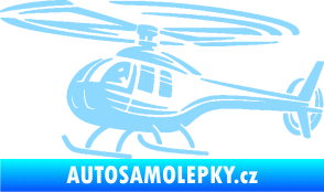 Samolepka Vrtulník 012 levá helikoptéra světle modrá