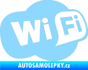 Samolepka Wifi 002 světle modrá