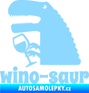Samolepka Wino - saur 001 levá vínečko světle modrá