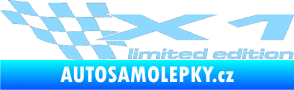 Samolepka X1 limited edition levá světle modrá