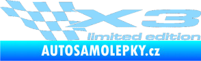 Samolepka X3 limited edition levá světle modrá