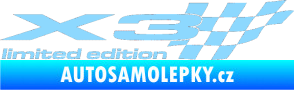 Samolepka X3 limited edition pravá světle modrá