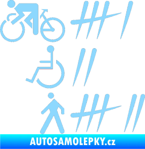 Samolepka Zářezy 001 levá světle modrá