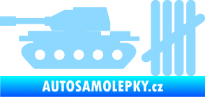 Samolepka Zářezy 008 tank světle modrá
