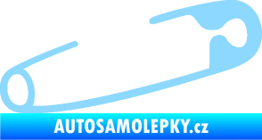 Samolepka Zavírací špendlík 001 pravá  světle modrá