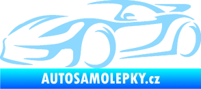 Samolepka Závodní auto 002 levá světle modrá