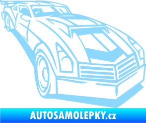 Samolepka Závodní auto 003 pravá světle modrá