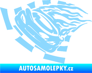 Samolepka Závodní auto 004 levá světle modrá