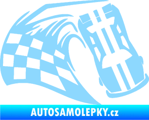 Samolepka Závodní auto 005 pravá světle modrá