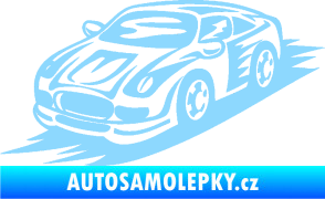 Samolepka Závodní auto 006 levá světle modrá