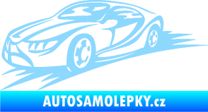 Samolepka Závodní auto 007 levá světle modrá