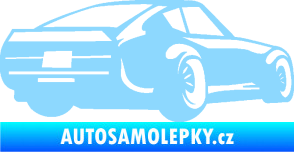 Samolepka Závodní auto 009 pravá světle modrá