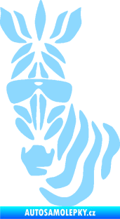 Samolepka Zebra 003 levá cool s brýlemi světle modrá