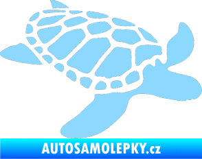 Samolepka Želva 001 pravá světle modrá
