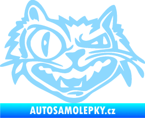 Samolepka Zlý kocour levá světle modrá