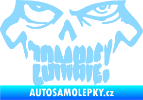 Samolepka Zombie 003 světle modrá