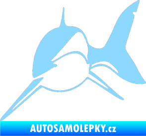Samolepka Žralok 004 levá světle modrá