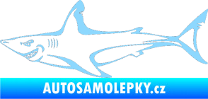 Samolepka Žralok 009 levá světle modrá