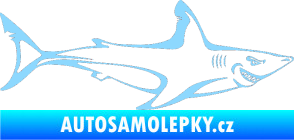 Samolepka Žralok 009 pravá světle modrá