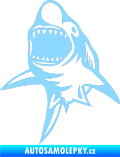 Samolepka Žralok 011 levá světle modrá