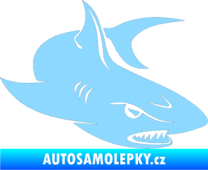Samolepka Žralok 012 pravá světle modrá